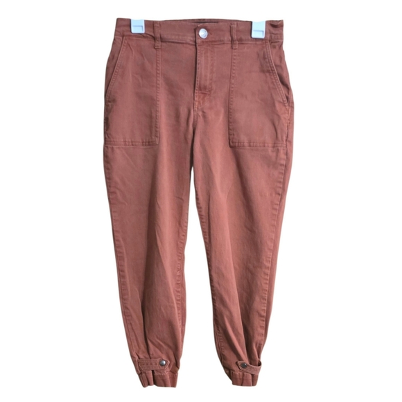 Express High Rise Cropped Straight Pants Rust Size 8 - Picture 2 of 12